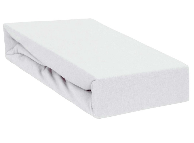 Napínacia plachta NEPREMOKAVÁ jersey, 60x120 cm - BIELA