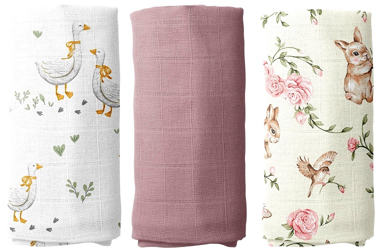 MUŠELÍNOVÉ SUPER MÄKKÉ PLIENKY 60x75 - set 3 kusy